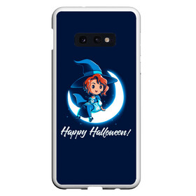 Чехол для Samsung S10E с принтом Happy Halloween в Санкт-Петербурге, Силикон | Область печати: задняя сторона чехла, без боковых панелей | 31 октября | halloween | halowen | ведьма | день всех святых | джек | костюм | кровь | лого | монстр | надпись | праздник | приведение | призрак | светильник | символ | страшная | тыква | ужасы | хеллоуин | хеллуин