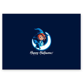 Поздравительная открытка с принтом Happy Halloween в Санкт-Петербурге, 100% бумага | плотность бумаги 280 г/м2, матовая, на обратной стороне линовка и место для марки
 | 31 октября | halloween | halowen | ведьма | день всех святых | джек | костюм | кровь | лого | монстр | надпись | праздник | приведение | призрак | светильник | символ | страшная | тыква | ужасы | хеллоуин | хеллуин