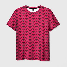 Мужская футболка 3D с принтом символ года 2021 в Санкт-Петербурге, 100% полиэфир | прямой крой, круглый вырез горловины, длина до линии бедер | 2021 | бык | год быка | год коровы | новый год | символ года