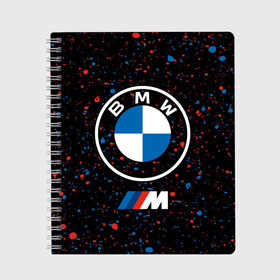 Тетрадь с принтом BMW БМВ в Санкт-Петербурге, 100% бумага | 48 листов, плотность листов — 60 г/м2, плотность картонной обложки — 250 г/м2. Листы скреплены сбоку удобной пружинной спиралью. Уголки страниц и обложки скругленные. Цвет линий — светло-серый
 | Тематика изображения на принте: 2020 | auto | b m w | bmv | bmw | car | logo | moto | performance | power | series | sport | авто | б м в | бмв | игра | игры | иьц | лого | логотип | марка | машина | мото | мотоцикл | павер | перфоманс | серии | серия | символ | спорт