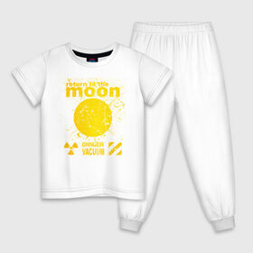 Детская пижама хлопок с принтом moon возвращение в Санкт-Петербурге, 100% хлопок |  брюки и футболка прямого кроя, без карманов, на брюках мягкая резинка на поясе и по низу штанин
 | вакуум | возвращение | космос | луна | на луну | опасный