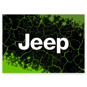 Поздравительная открытка с принтом JEEP / Джип в Санкт-Петербурге, 100% бумага | плотность бумаги 280 г/м2, матовая, на обратной стороне линовка и место для марки
 | auto | jeep | logo | moto | symbol | авто | автомобиль | гонки | джип | знак | лого | логотип | логотипы | марка | машина | мото | символ | символы