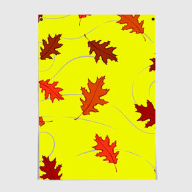 Постер с принтом Autumnal в Санкт-Петербурге, 100% бумага
 | бумага, плотность 150 мг. Матовая, но за счет высокого коэффициента гладкости имеет небольшой блеск и дает на свету блики, но в отличии от глянцевой бумаги не покрыта лаком | Тематика изображения на принте: abstraction | autumn | autumnal | colorful | fallen | leaves | patterns | texture | yellow | абстракция | желтый | листья | опавший | осенний | осень | разноцветный | текстура | узоры