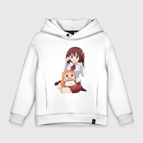 Детское худи Oversize хлопок с принтом Himouto! Umaru-chan  в Санкт-Петербурге, френч-терри — 70% хлопок, 30% полиэстер. Мягкий теплый начес внутри —100% хлопок | боковые карманы, эластичные манжеты и нижняя кромка, капюшон на магнитной кнопке | anime himouto | anime umaru | himoto | himouto | himouto umaru | himouto umaru chan | umaru | umaru chan | аниме | аниме умару | аниме химото | двуличная сестренка умару | умару | химото | химото умару тян