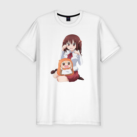 Мужская футболка хлопок Slim с принтом Himouto! Umaru-chan  в Санкт-Петербурге, 92% хлопок, 8% лайкра | приталенный силуэт, круглый вырез ворота, длина до линии бедра, короткий рукав | anime himouto | anime umaru | himoto | himouto | himouto umaru | himouto umaru chan | umaru | umaru chan | аниме | аниме умару | аниме химото | двуличная сестренка умару | умару | химото | химото умару тян