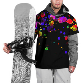 Накидка на куртку 3D с принтом ПЯТНА КРАСКИ в Санкт-Петербурге, 100% полиэстер |  | Тематика изображения на принте: акварель | брызги | брызги красок | кляксы | краска | мазки | масляная краска | неон | неоновая | подтеки | пятна | разводы | разноцветный