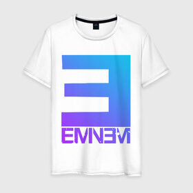 Мужская футболка хлопок с принтом EMINEM в Санкт-Петербурге, 100% хлопок | прямой крой, круглый вырез горловины, длина до линии бедер, слегка спущенное плечо. | eminem | rap | актёр | американский рэпер | композитор | маршалл | продюсер | рэп | рэпер | эминем