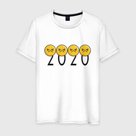 Мужская футболка хлопок с принтом 2020 (Z) в Санкт-Петербурге, 100% хлопок | прямой крой, круглый вырез горловины, длина до линии бедер, слегка спущенное плечо. | 2020 | 2020 год | 2020год | emoji | smail | smile | the end | апокалипсис | взрыв | год | конец света | мордочка | негатив | рожица | смаил | смайл | улыбка | эмоджи | ядерный взрыв