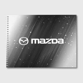 Альбом для рисования с принтом MAZDA Мазда в Санкт-Петербурге, 100% бумага
 | матовая бумага, плотность 200 мг. | Тематика изображения на принте: auto | logo | mazda | moto | symbol | авто | автомобиль | гонки | знак | лого | логотип | логотипы | мазда | марка | машина | мото | символ | символы