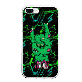 Чехол для iPhone 7Plus/8 Plus матовый с принтом Rock Zombie в Санкт-Петербурге, Силикон | Область печати: задняя сторона чехла, без боковых панелей | blood | diablo | haloween | horror | дьявол | зомби | кости | кровь | мозги | мясо | страшилка | ужасы | хеллоуин | хелоуин