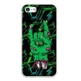 Чехол для iPhone 5/5S матовый с принтом Rock Zombie в Санкт-Петербурге, Силикон | Область печати: задняя сторона чехла, без боковых панелей | blood | diablo | haloween | horror | дьявол | зомби | кости | кровь | мозги | мясо | страшилка | ужасы | хеллоуин | хелоуин