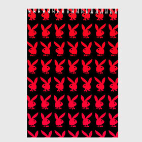 Скетчбук с принтом playboy в Санкт-Петербурге, 100% бумага
 | 48 листов, плотность листов — 100 г/м2, плотность картонной обложки — 250 г/м2. Листы скреплены сверху удобной пружинной спиралью | black | love | playboy | rabbit | red | красный | кролик. | любовь | плейбой | черный