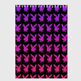 Скетчбук с принтом playboy в Санкт-Петербурге, 100% бумага
 | 48 листов, плотность листов — 100 г/м2, плотность картонной обложки — 250 г/м2. Листы скреплены сверху удобной пружинной спиралью | black | pink | playboy | violet | плейбой | розовый | фиолетовый. | черный