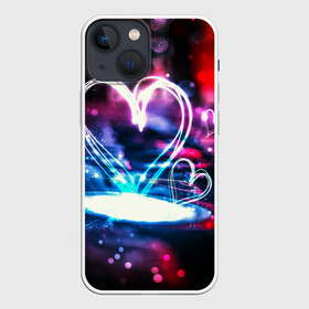 Чехол для iPhone 13 mini с принтом Неоновое сердце в Санкт-Петербурге,  |  | любовь | неоновое сердце | неоновые сердечки | сердечки | сердце