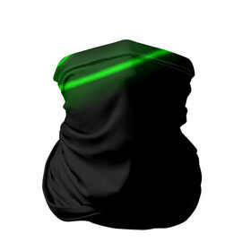 Бандана-труба 3D с принтом Неоновые лучи в Санкт-Петербурге, 100% полиэстер, ткань с особыми свойствами — Activecool | плотность 150‒180 г/м2; хорошо тянется, но сохраняет форму | зеленые линии | зеленые лучи | зеленый луч | линии | луч | неон | неоновые лучи