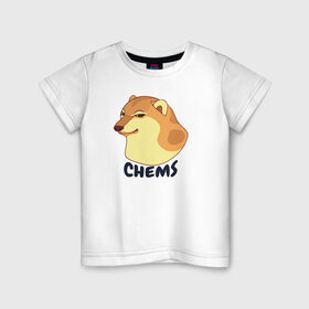 Детская футболка хлопок с принтом Чимс в Санкт-Петербурге, 100% хлопок | круглый вырез горловины, полуприлегающий силуэт, длина до линии бедер | chemps | chems | doge | dogo | дог | доге | доке и чимс | чимс | чимс доге