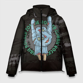 Мужская зимняя куртка 3D с принтом Rocker zombie в Санкт-Петербурге, верх — 100% полиэстер; подкладка — 100% полиэстер; утеплитель — 100% полиэстер | длина ниже бедра, свободный силуэт Оверсайз. Есть воротник-стойка, отстегивающийся капюшон и ветрозащитная планка. 

Боковые карманы с листочкой на кнопках и внутренний карман на молнии. | Тематика изображения на принте: 