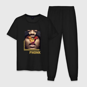 Мужская пижама хлопок с принтом Phonk SpaceGhostPurrp в Санкт-Петербурге, 100% хлопок | брюки и футболка прямого кроя, без карманов, на брюках мягкая резинка на поясе и по низу штанин
 | Тематика изображения на принте: 1990 | asap | beast | clan | gucci | hype | mane | markese | memphis | mob | money | music | raider klan | rapping | rolle | space | style | wiz khalifa | баттл | мемфис | мода | музыка | пхонк | реп | рэп | стиль | тренд | тренды | фанк | фон