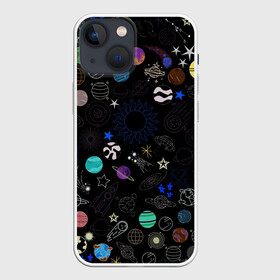 Чехол для iPhone 13 mini с принтом космос в Санкт-Петербурге,  |  | астероиды | бесконечность | галактика | звезда | звездочка | звезды | комета | космос | летающая тарелка | луна | марс | меркурий | метеор | мир | млечный путь | нло | планета земля | планеты | ракета