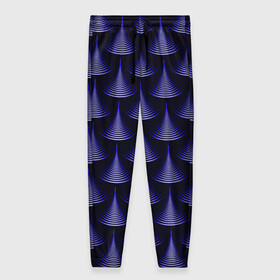 Женские брюки 3D с принтом Scales в Санкт-Петербурге, полиэстер 100% | прямой крой, два кармана без застежек по бокам, с мягкой трикотажной резинкой на поясе и по низу штанин. В поясе для дополнительного комфорта — широкие завязки | abstraction | illusion | pattern | purple | scales | shapes | shimmer | texture | waves | абстракция | волны | иллюзия | паттерн | переливаеться | текстура | фиолетовый | формы | чешуя