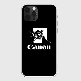 Чехол для iPhone 12 Pro с принтом Canon в Санкт-Петербурге, силикон | область печати: задняя сторона чехла, без боковых панелей | canon | кэнон | линза | снимок | фото | фотоаппарат | фотограф | фотографер | фотография | фоточки