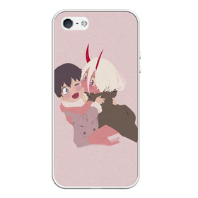 Чехол для iPhone 5/5S матовый с принтом ZERO TWO AND HIRO CUTE в Санкт-Петербурге, Силикон | Область печати: задняя сторона чехла, без боковых панелей | Тематика изображения на принте: anime | children | kiss | waifu | zero two | аниме | аска | вайфу | герой | дети | евангелион | зеро ту | любимый во франксе | манга | отаку | поцелуй | хиро