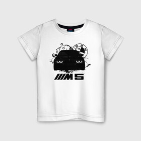 Детская футболка хлопок с принтом BMW M5 E39 в Санкт-Петербурге, 100% хлопок | круглый вырез горловины, полуприлегающий силуэт, длина до линии бедер | bmw | bmw5series | bmwe39 | m5 | mperformance | mpower