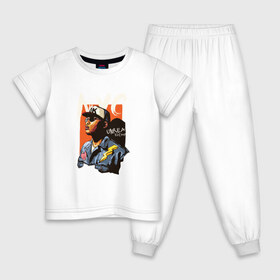 Детская пижама хлопок с принтом Нью Йорк портрет в Санкт-Петербурге, 100% хлопок |  брюки и футболка прямого кроя, без карманов, на брюках мягкая резинка на поясе и по низу штанин
 | 