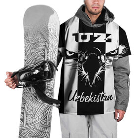 Накидка на куртку 3D с принтом Узбекистан в Санкт-Петербурге, 100% полиэстер |  | Тематика изображения на принте: beak | eagle | eyes | republic | uzbekistan | глаза | клюв | орел | республика | узбекистан
