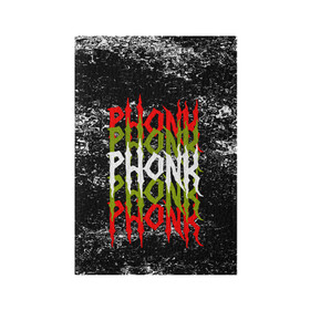 Обложка для паспорта матовая кожа с принтом PHONK в Санкт-Петербурге, натуральная матовая кожа | размер 19,3 х 13,7 см; прозрачные пластиковые крепления | drift | memphis | music | phonk | phonk drift | phonk drift music | phonk edition | phonk mix | phonk music | phonk radio | phonk remix | trap | музыка для дрифта | пхонк | фонк | фонк дрифт | фонк рэп