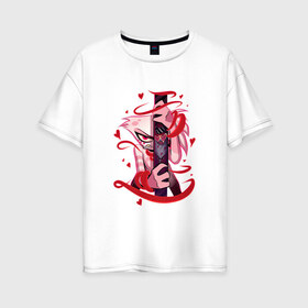 Женская футболка хлопок Oversize с принтом ADDICT в Санкт-Петербурге, 100% хлопок | свободный крой, круглый ворот, спущенный рукав, длина до линии бедер
 | addict | валентин | энджил | энджил и валентин