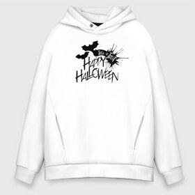 Мужское худи Oversize хлопок с принтом Halloween в Санкт-Петербурге, френч-терри — 70% хлопок, 30% полиэстер. Мягкий теплый начес внутри —100% хлопок | боковые карманы, эластичные манжеты и нижняя кромка, капюшон на магнитной кнопке | Тематика изображения на принте: 31 октября | halloween | halowen | ведьма | день всех святых | джек | костюм | кровь | лого | монстр | надпись | праздник | приведение | призрак | светильник | символ | страшная | тыква | ужасы | хеллоуин | хеллуин