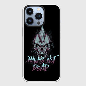 Чехол для iPhone 13 Pro с принтом PUNKS NOT DEAD в Санкт-Петербурге,  |  | anarchy | dead | musick | punk | rock | skull | анархия | музыка | панк | рок | череп