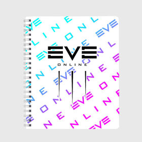 Тетрадь с принтом EVE ONLINE ИВ ОНЛАЙН в Санкт-Петербурге, 100% бумага | 48 листов, плотность листов — 60 г/м2, плотность картонной обложки — 250 г/м2. Листы скреплены сбоку удобной пружинной спиралью. Уголки страниц и обложки скругленные. Цвет линий — светло-серый
 | echo | echoes | eve | game | games | logo | online | space | ев онлайн | ев эхо | еве | ив онлайн | ив эхо | игра | игры | космос | лого | логотип | логотипы | онлайн | символ | символы | эхо | эхос