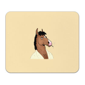 Коврик для мышки прямоугольный с принтом Конь БоДжек в Санкт-Петербурге, натуральный каучук | размер 230 х 185 мм; запечатка лицевой стороны | bojack horseman | бо | бо джек | говорящий конь | джек | диана | кентавр | кони | конь | конь бо джек | мистер подхвост | мульт | мультфильм | тодд