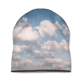 Шапка 3D с принтом летай в Санкт-Петербурге, 100% полиэстер | универсальный размер, печать по всей поверхности изделия | воздух | воздушный | голубое небо | летать | небо | облака | облачко | парить | полет | самолет | солнце | туман