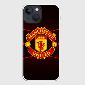 Чехол для iPhone 13 mini с принтом MANCHESTER UNITED в Санкт-Петербурге,  |  | football | manchester united | англия. | кристал пэлас | манчестер | манчестер сити | манчестер юнайтед | футбол