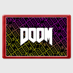 Магнит 45*70 с принтом DOOM / ДУМ в Санкт-Петербурге, Пластик | Размер: 78*52 мм; Размер печати: 70*45 | Тематика изображения на принте: bfg | brutal | doom | eternal | ethernal | game | games | logo | дум | игра | игры | лого | логотип | логотипы | символ | символы | этернал