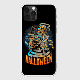 Чехол для iPhone 12 Pro Max с принтом Halloween в Санкт-Петербурге, Силикон |  | art | bones | cobweb | halloween | moon | mummy | skeleton | skull | арт | кости | луна | мумия | паутина | скелет | хэллоуин | хэлуин | череп