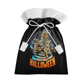 Подарочный 3D мешок с принтом Halloween в Санкт-Петербурге, 100% полиэстер | Размер: 29*39 см | Тематика изображения на принте: art | bones | cobweb | halloween | moon | mummy | skeleton | skull | арт | кости | луна | мумия | паутина | скелет | хэллоуин | хэлуин | череп