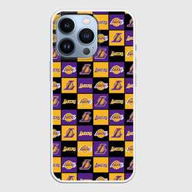 Чехол для iPhone 13 Pro с принтом LA LAKERS | ЛЕЙКЕРС в Санкт-Петербурге,  |  | Тематика изображения на принте: bryant | james | jordan | kobe | la lakers | lakers | lebron | nba | брайант | брайнт | джеймс | джордан | коби | леброн | лейкерс | лэйкерс | мамба | нба | черная