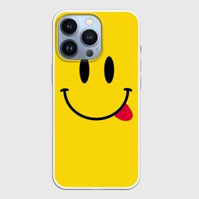 Чехол для iPhone 13 Pro с принтом Смайлик в Санкт-Петербурге,  |  | Тематика изображения на принте: cheerful | emoticon | icon | joy | smile | tongue | веселый | значок | радость | смайлик | улыбка | язык