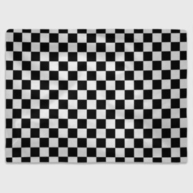 Плед 3D с принтом Шахматка в Санкт-Петербурге, 100% полиэстер | закругленные углы, все края обработаны. Ткань не мнется и не растягивается | Тематика изображения на принте: абстракция | в клетку | игра | клетка | клеточка | тренд | черно белая | черно белая клетка | шахматка | шахматная клетка | шахматы