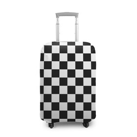 Чехол для чемодана 3D с принтом Шахматка в Санкт-Петербурге, 86% полиэфир, 14% спандекс | двустороннее нанесение принта, прорези для ручек и колес | абстракция | в клетку | игра | клетка | клеточка | тренд | черно белая | черно белая клетка | шахматка | шахматная клетка | шахматы