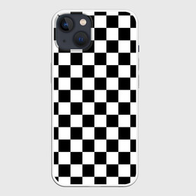 Чехол для iPhone 13 с принтом Шахматка в Санкт-Петербурге,  |  | абстракция | в клетку | игра | клетка | клеточка | тренд | черно белая | черно белая клетка | шахматка | шахматная клетка | шахматы
