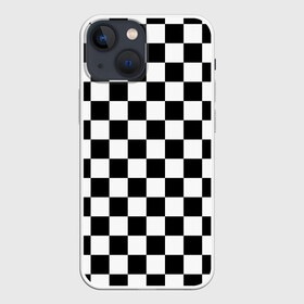 Чехол для iPhone 13 mini с принтом Шахматка в Санкт-Петербурге,  |  | Тематика изображения на принте: абстракция | в клетку | игра | клетка | клеточка | тренд | черно белая | черно белая клетка | шахматка | шахматная клетка | шахматы
