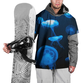Накидка на куртку 3D с принтом Медуза в Санкт-Петербурге, 100% полиэстер |  | medusozoa | медуза | медузы | морское животное | ядовитая медуза