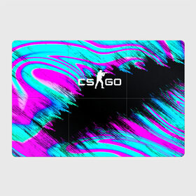 Магнитный плакат 3Х2 с принтом CS GO в Санкт-Петербурге, Полимерный материал с магнитным слоем | 6 деталей размером 9*9 см | counter | cs go | game | автомат | игра | контр страйк | кс гоу | неон