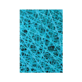 Обложка для паспорта матовая кожа с принтом GARD$ER в Санкт-Петербурге, натуральная матовая кожа | размер 19,3 х 13,7 см; прозрачные пластиковые крепления | abstraction | acidic | blue | lines | mesh | shapes | surface | texture | абстракция | кислотный | линии | поверхность | сетка | текстура | формы