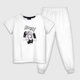 Детская пижама хлопок с принтом Ронда Роузи в Санкт-Петербурге, 100% хлопок |  брюки и футболка прямого кроя, без карманов, на брюках мягкая резинка на поясе и по низу штанин
 | без | бои | бойцы | правил | спорт